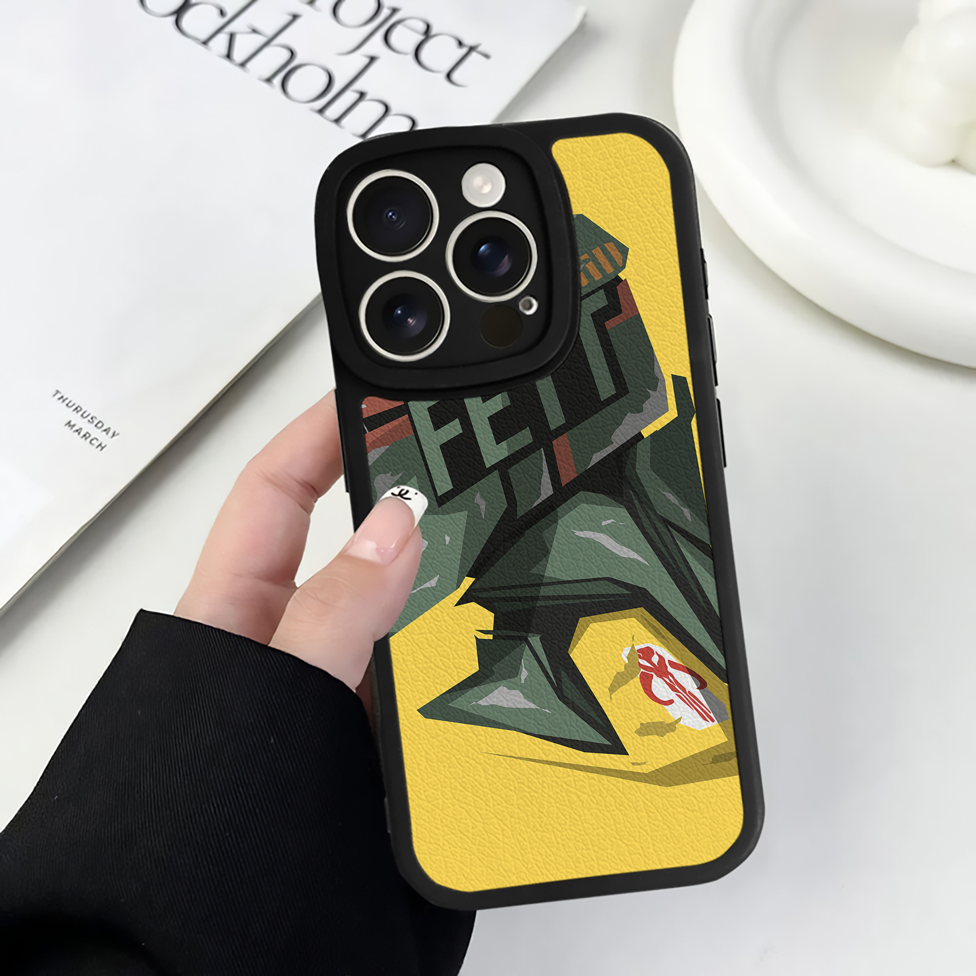 （画像用） スター・ウォーズ Star Wars 【iPhone 16シリーズ対応】シリコンスマホケース（レザー調） 材質：シリコン